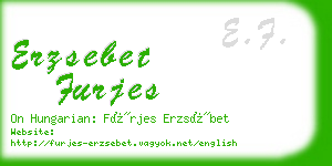 erzsebet furjes business card